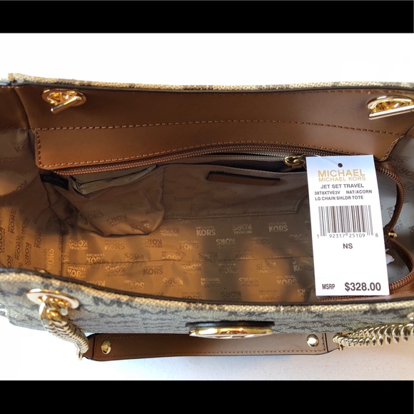 🧡 Michael Kors Large Chain Shoulder Tote 🧡 - Picture 3 of 8